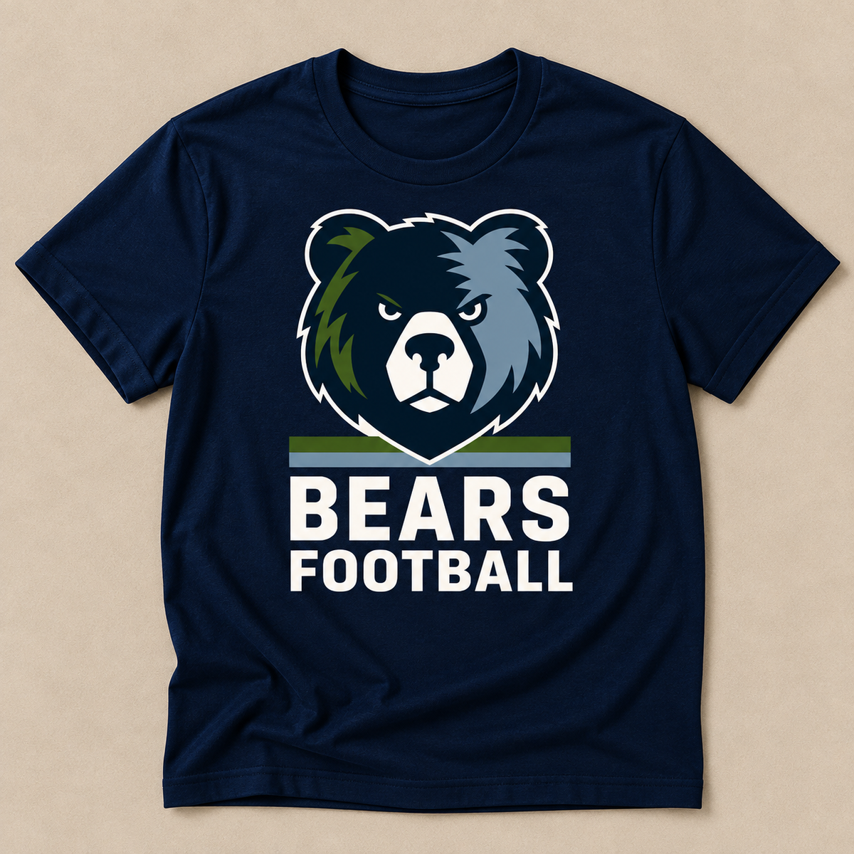 Stacked Britton Bear Football Tee