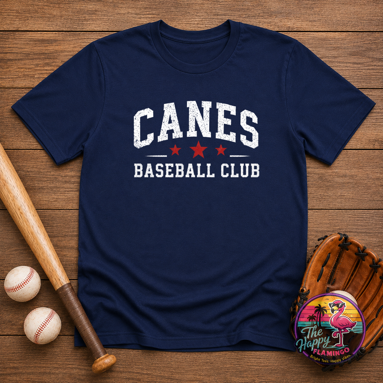 Gildan White Canes Baseball Club Tee