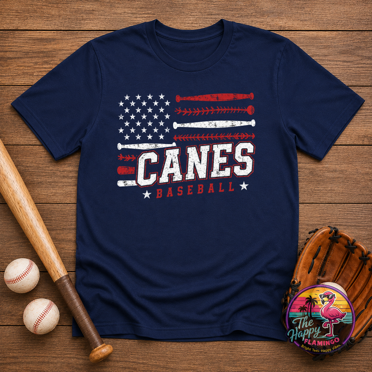 Bella + Canvas White Canes Flag Tee