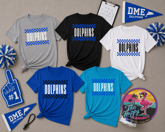 Bella + Canvas DME Checked Dolphins Tee