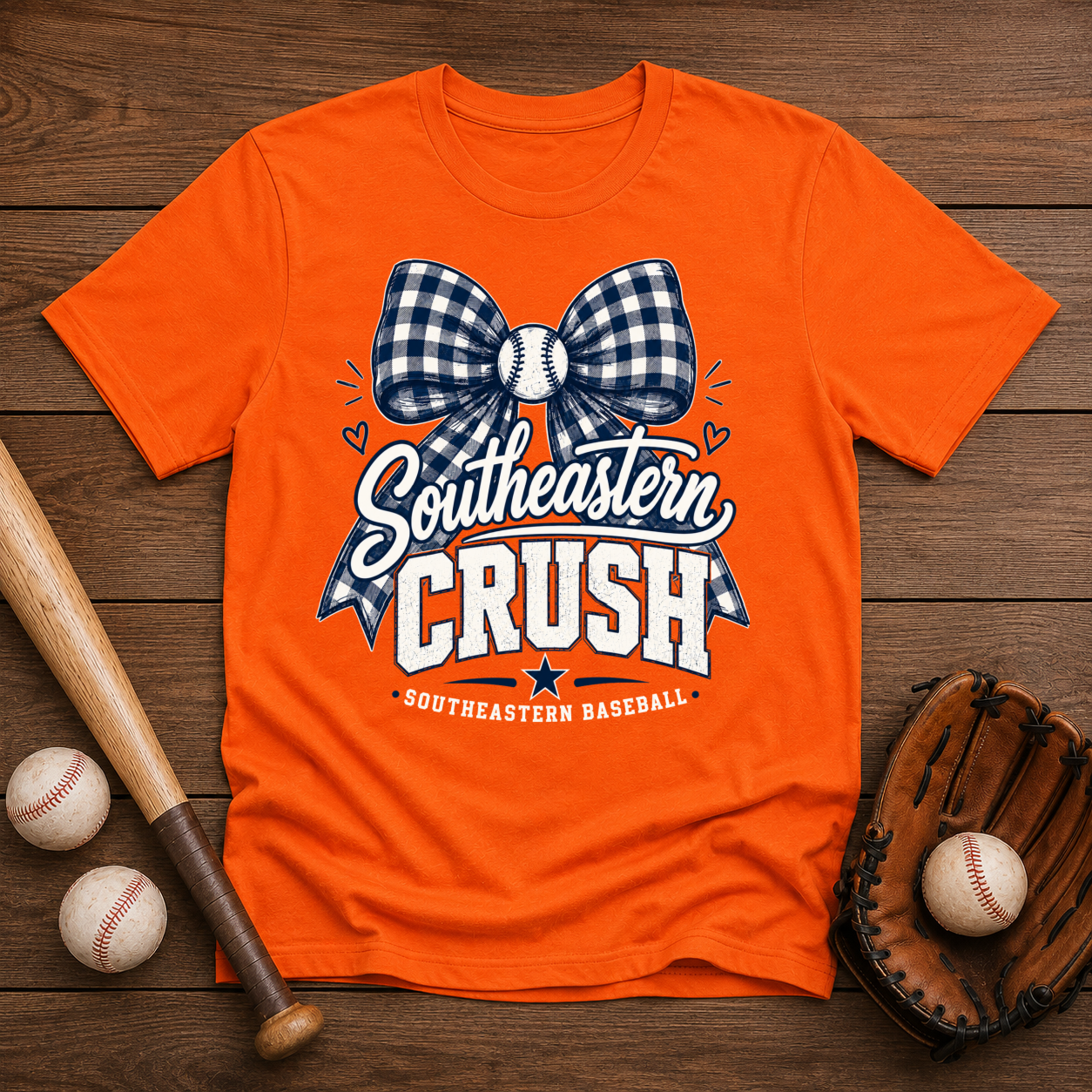 Bella + Canvas Crush Gingham Bow Tee