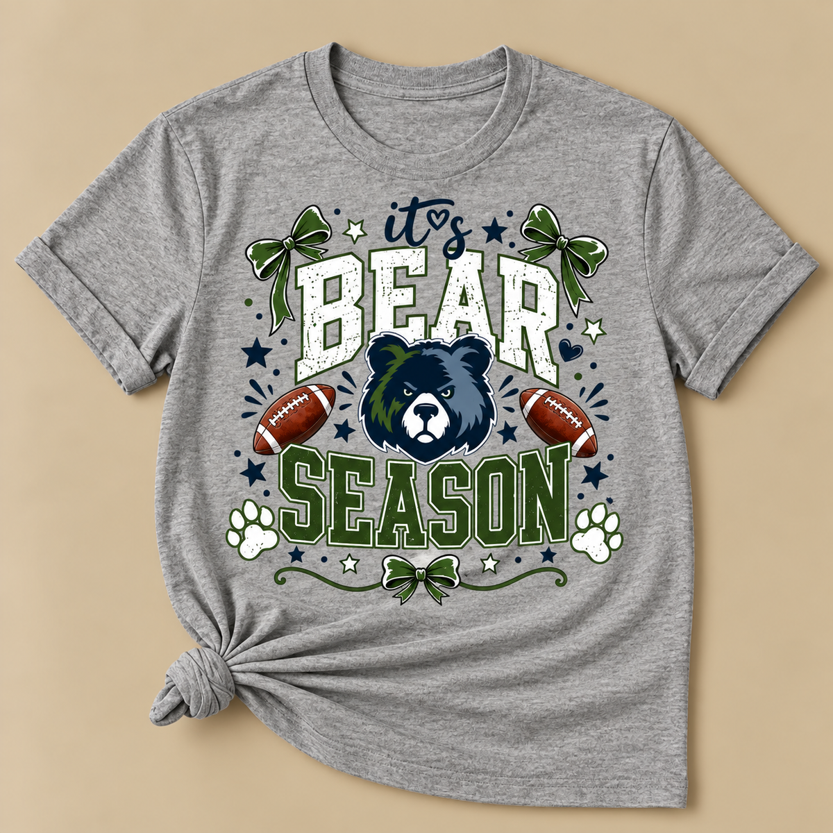 Britton Football It's Bear Season Tee