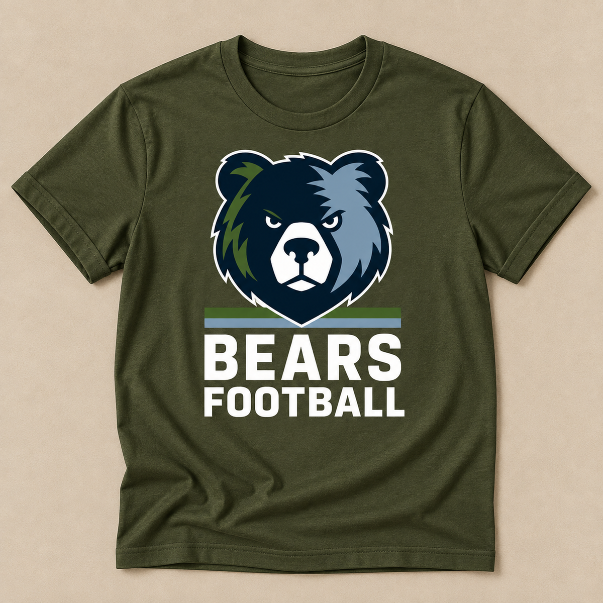 Stacked Britton Bear Football Tee