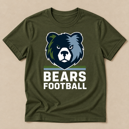 Stacked Britton Bear Football Tee