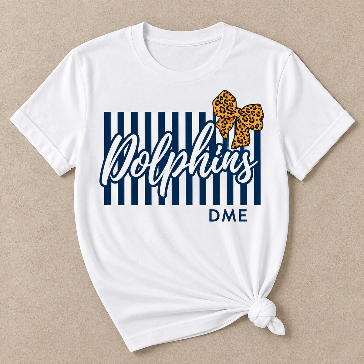 DME Cheetah Print Bow Tee