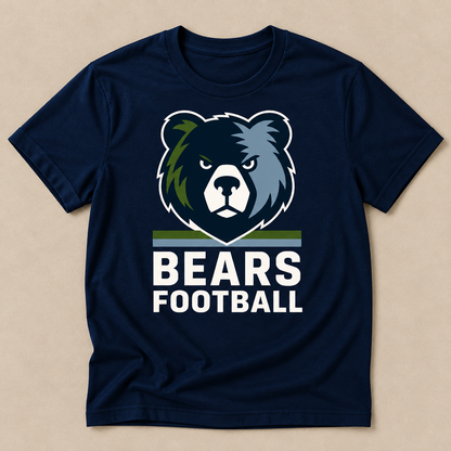 Stacked Britton Bear Football Tee