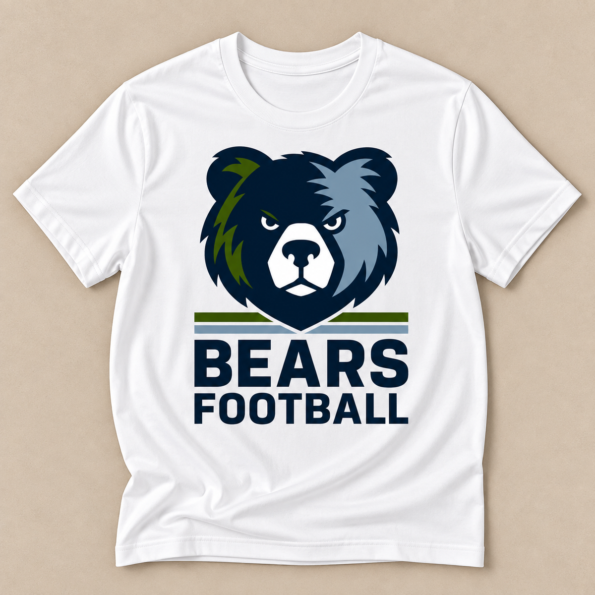 Stacked Britton Bear Football Tee