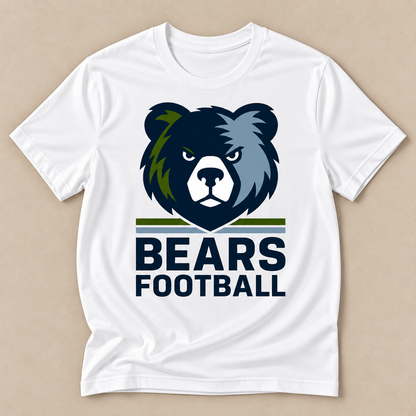 Stacked Britton Bear Football Tee