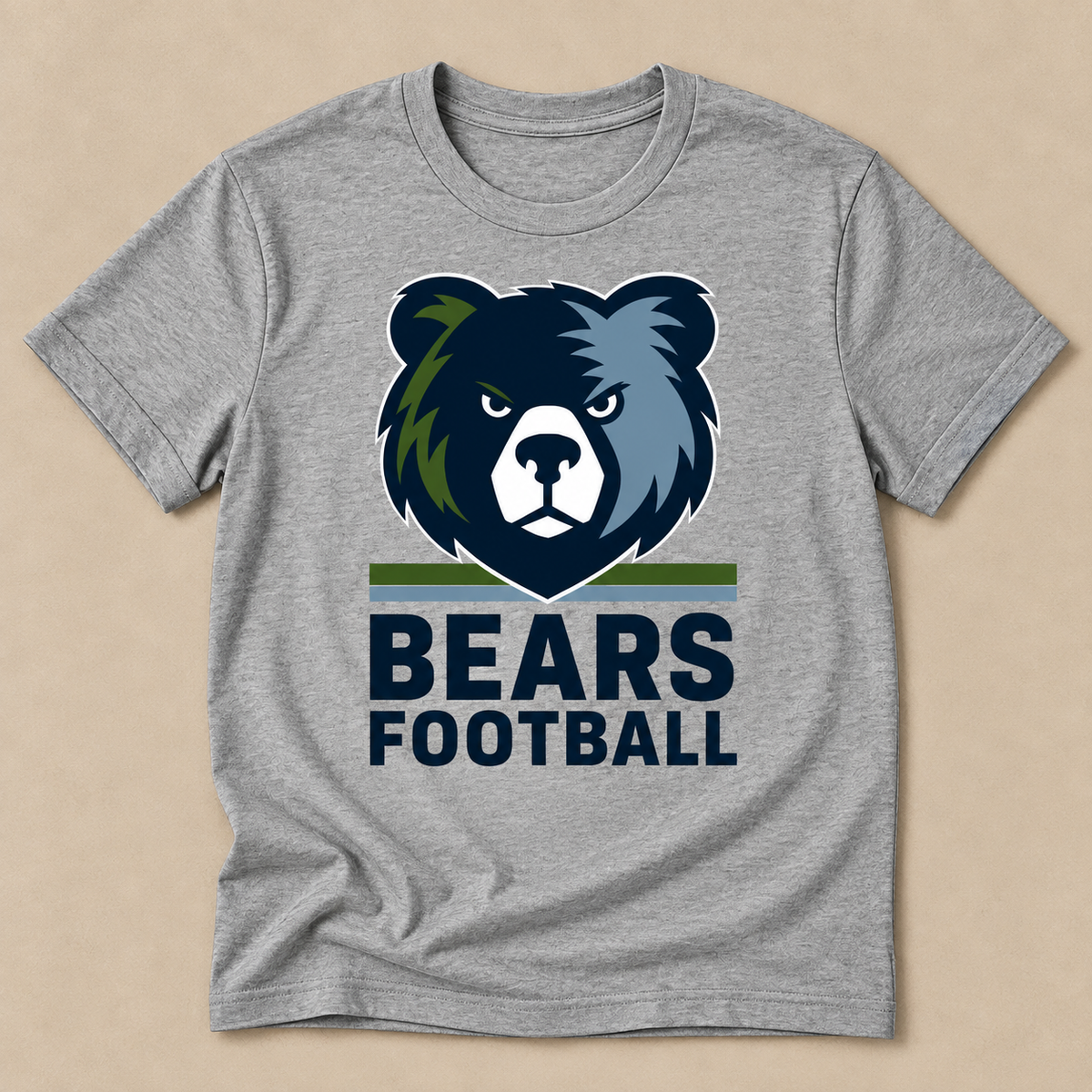 Stacked Britton Bear Football Tee