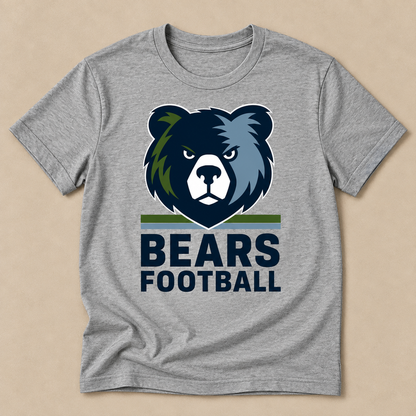 Stacked Britton Bear Football Tee