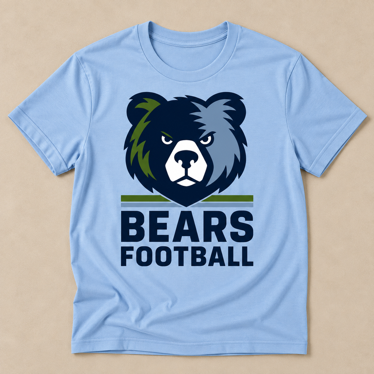 Stacked Britton Bear Football Tee