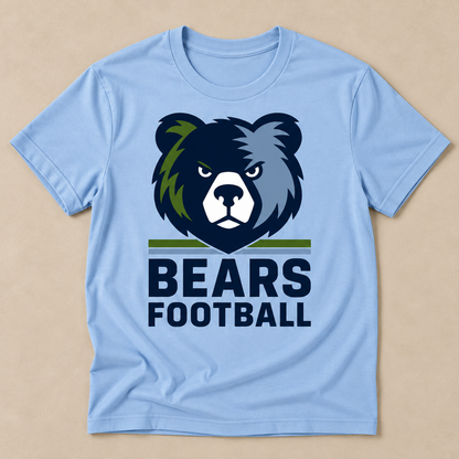 Stacked Britton Bear Football Tee