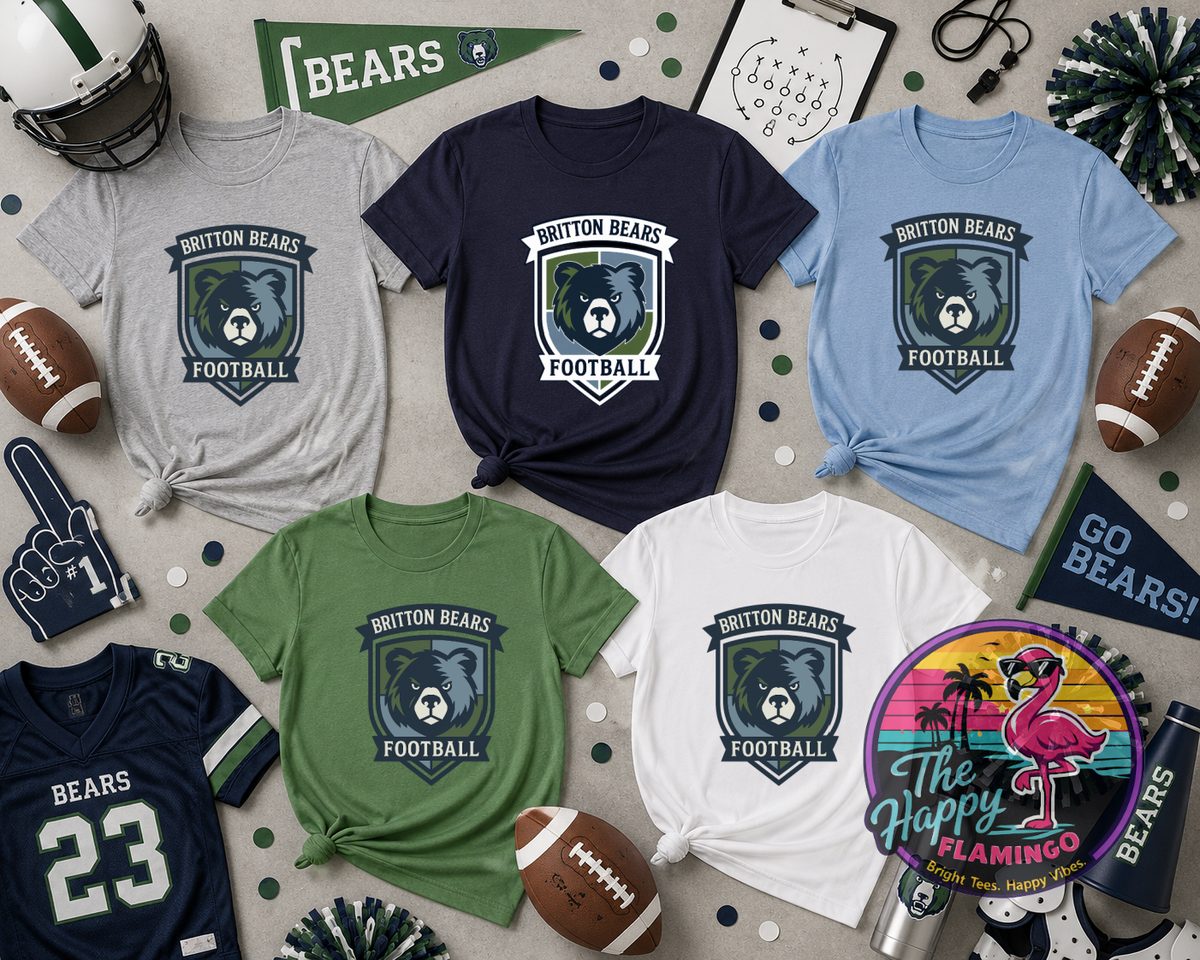 Bella + Canvas Britton Crest Football Tee