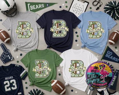 Bella + Canvas Britton Football Floral B Tee