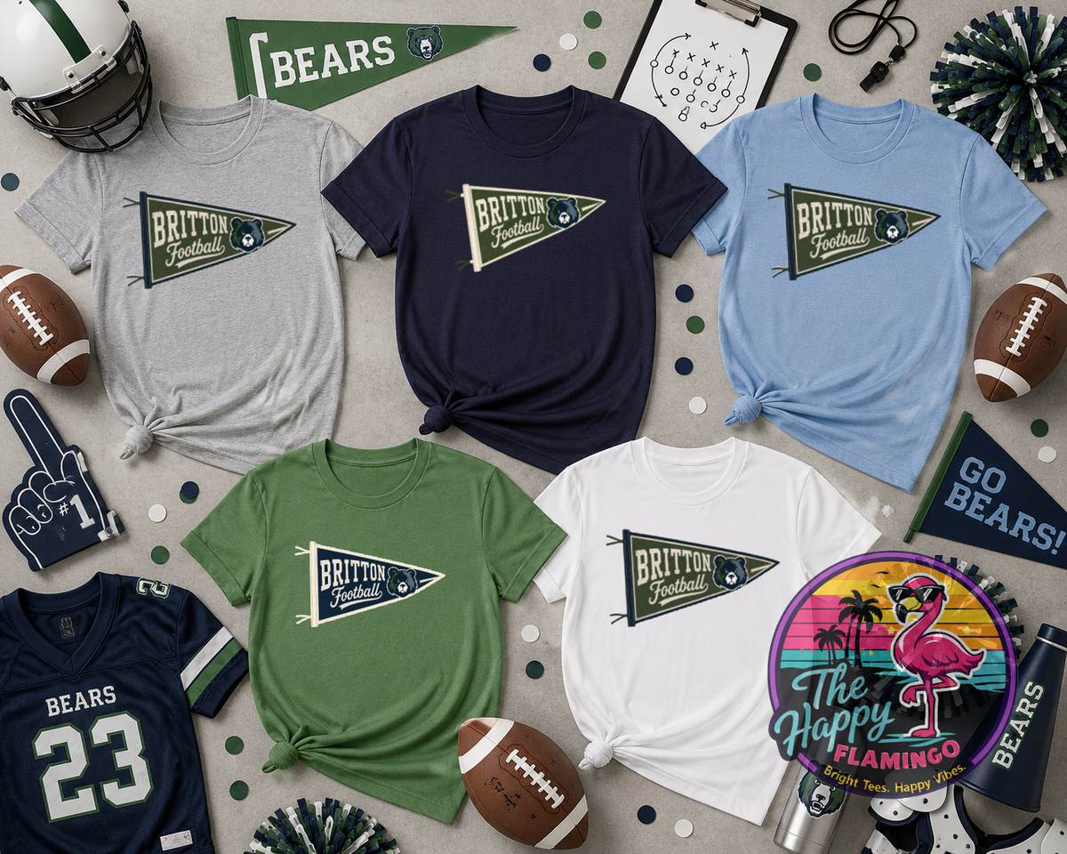 Bella + Canvas Britton Football Pennant Tee