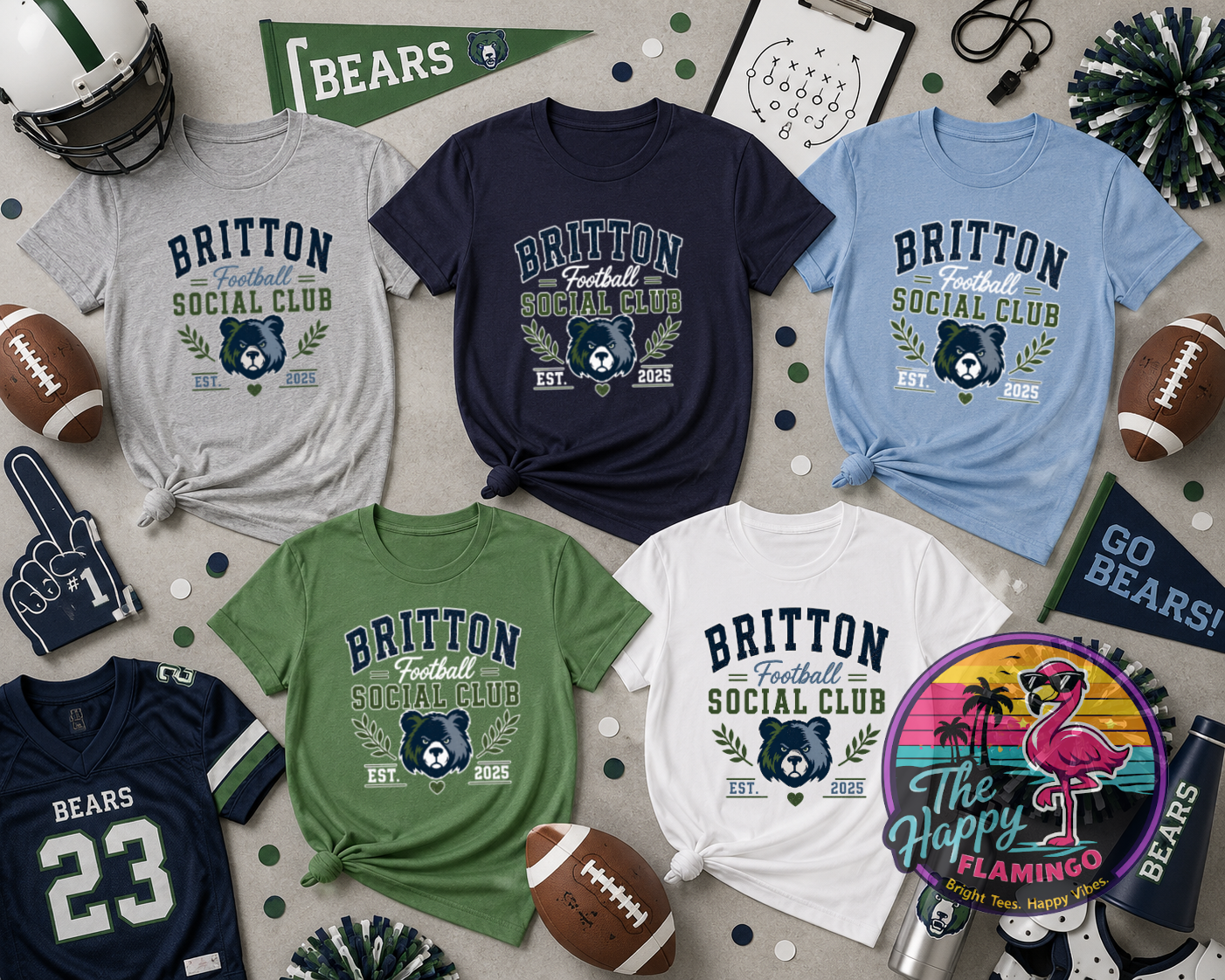 Bella + Canvas Britton Football Social Club Tee