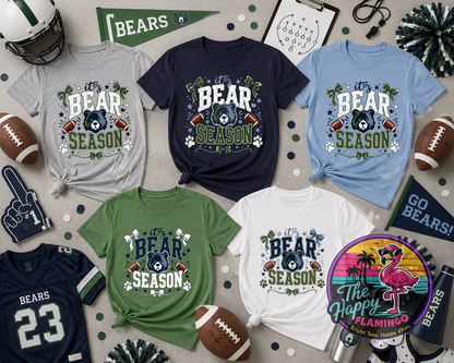 Bella + Canvas It's Bear Season Britton Football Tee