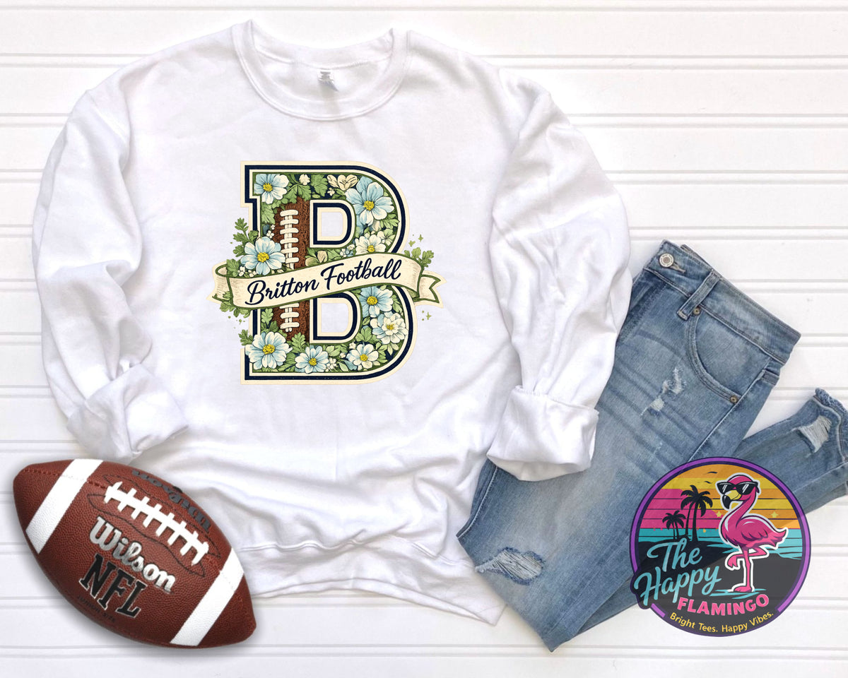 Bella + Canvas Britton Football Floral B Tee
