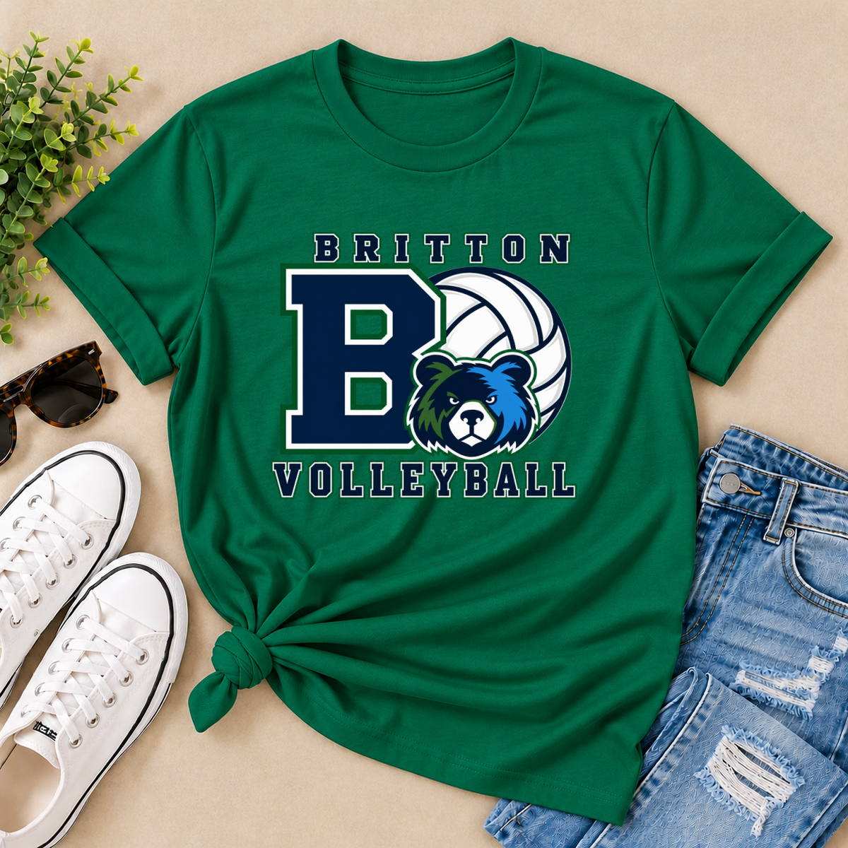 Britton Volleyball Big B Tee