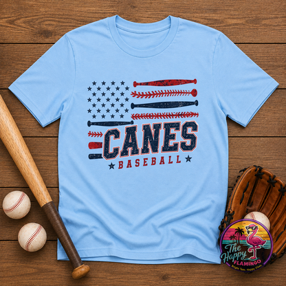 Gildan Navy Canes Flag Tee