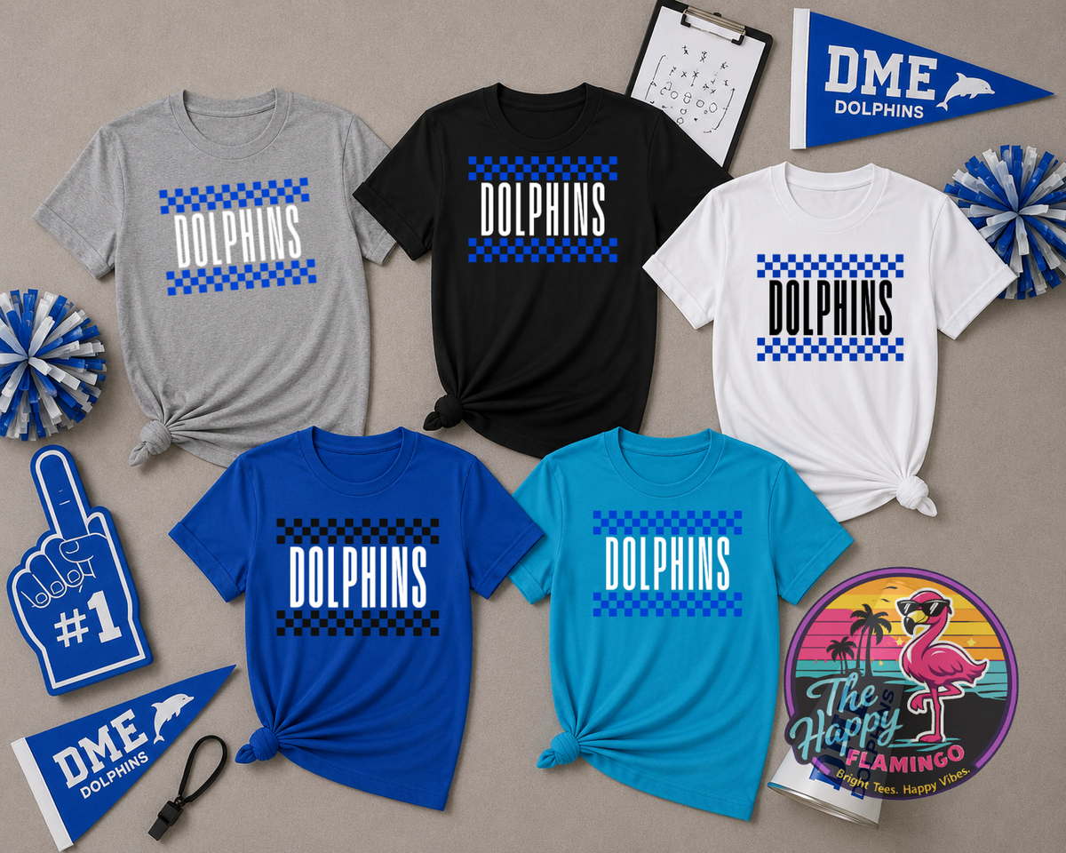 Bella + Canvas DME Checked Dolphins Tee