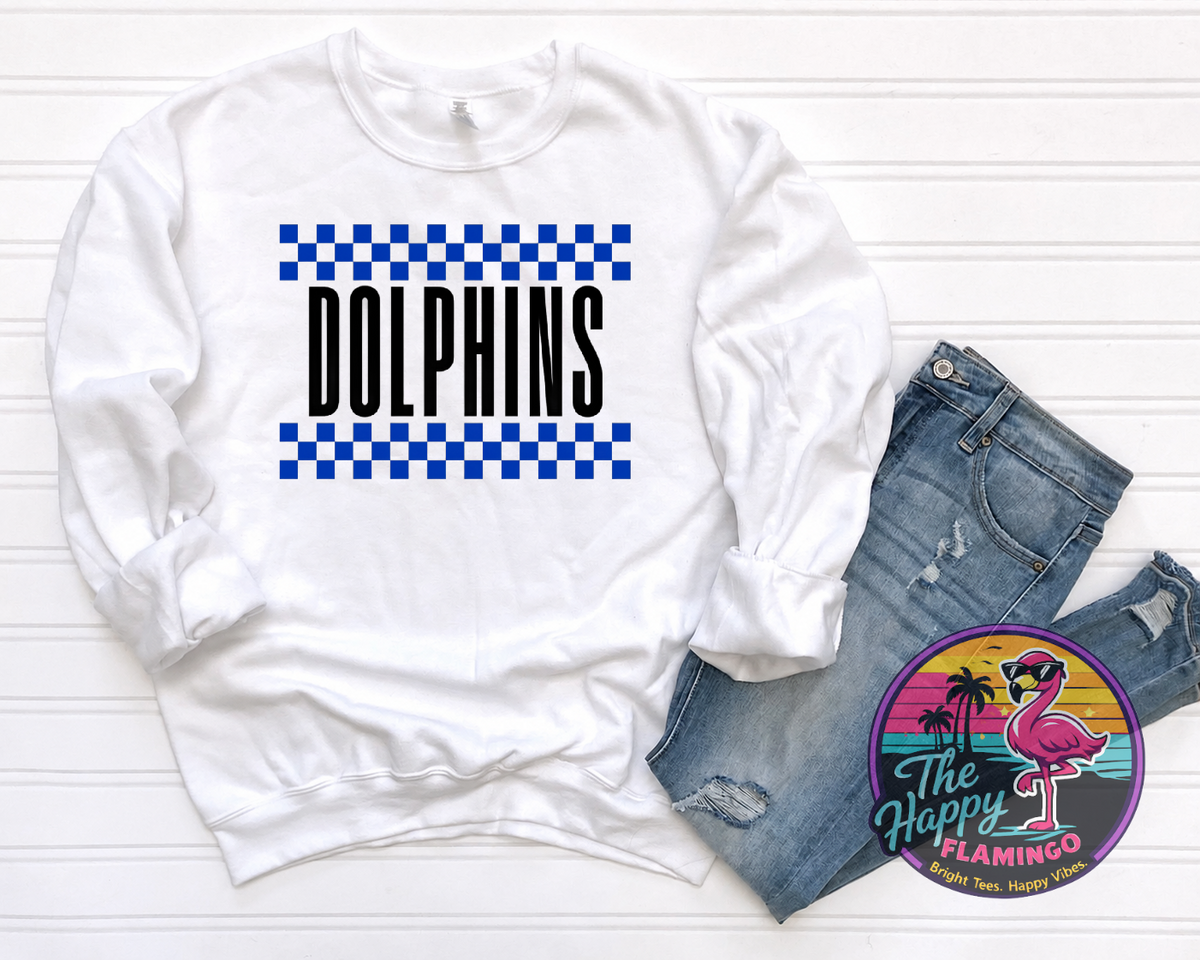 Bella + Canvas DME Checked Dolphins Tee