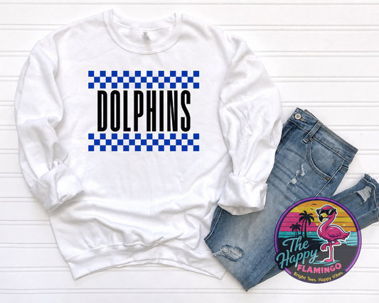 Bella + Canvas DME Checked Dolphins Tee