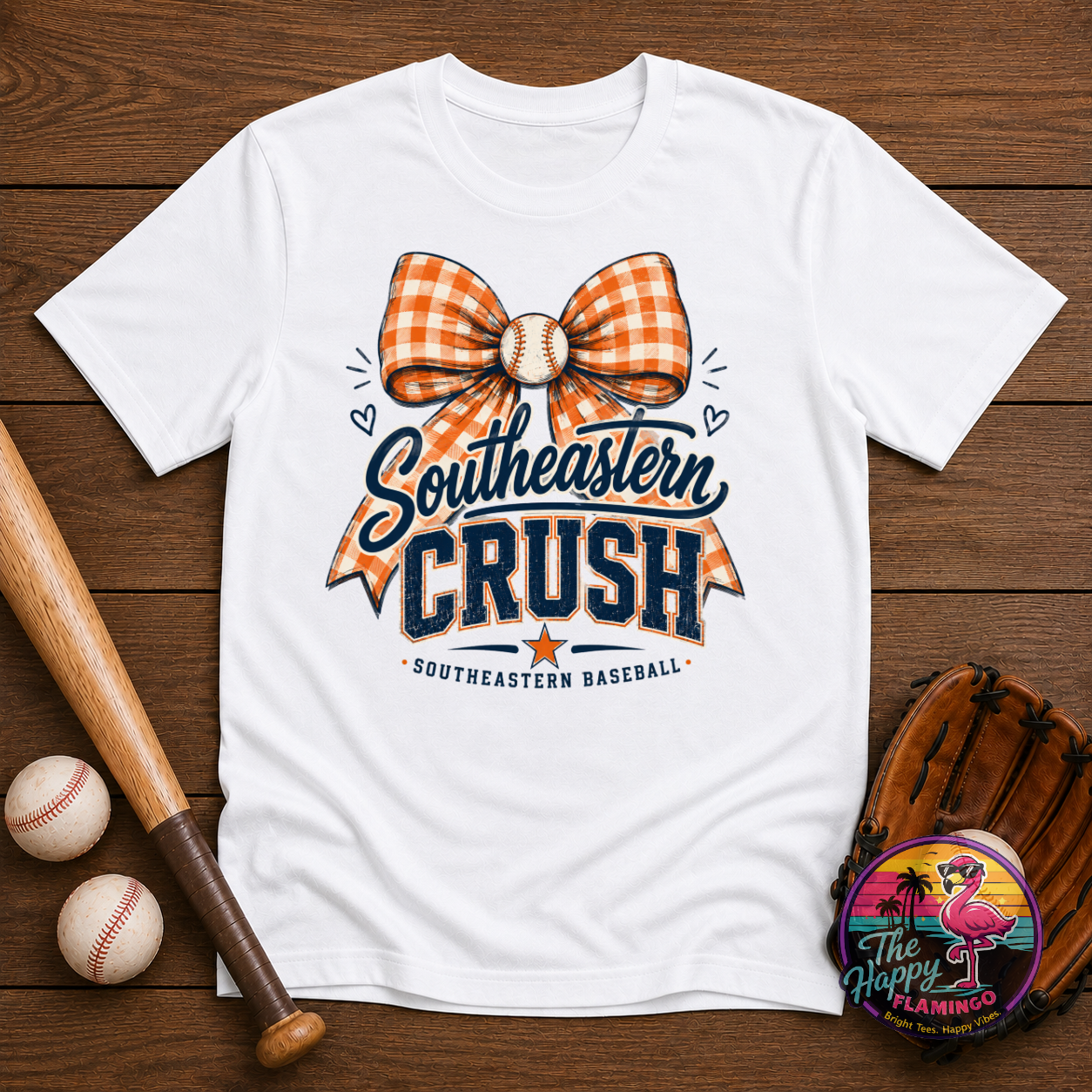 Bella + Canvas Crush Gingham Bow Tee