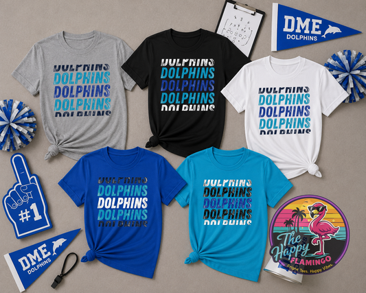 Bella + Canvas DME Dolphins Dolphins Dolphins Tee