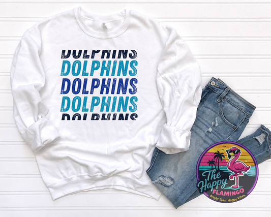 Bella + Canvas DME Dolphins Dolphins Dolphins Tee
