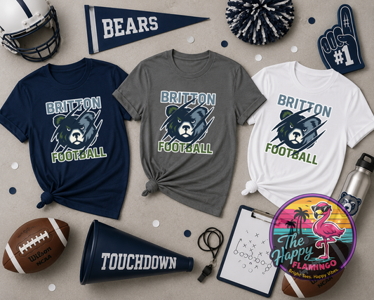 DriFit Britton Football Bear Scratch Tee