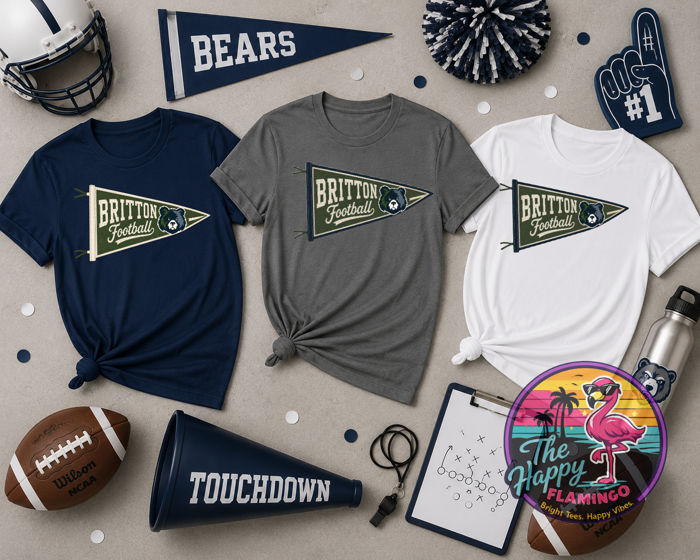 DriFit Britton Football Pennant Tee