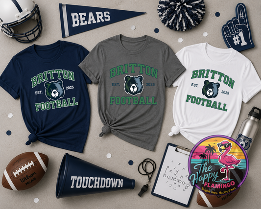 DriFit Outlined Britton Football Est. 2025 Tee