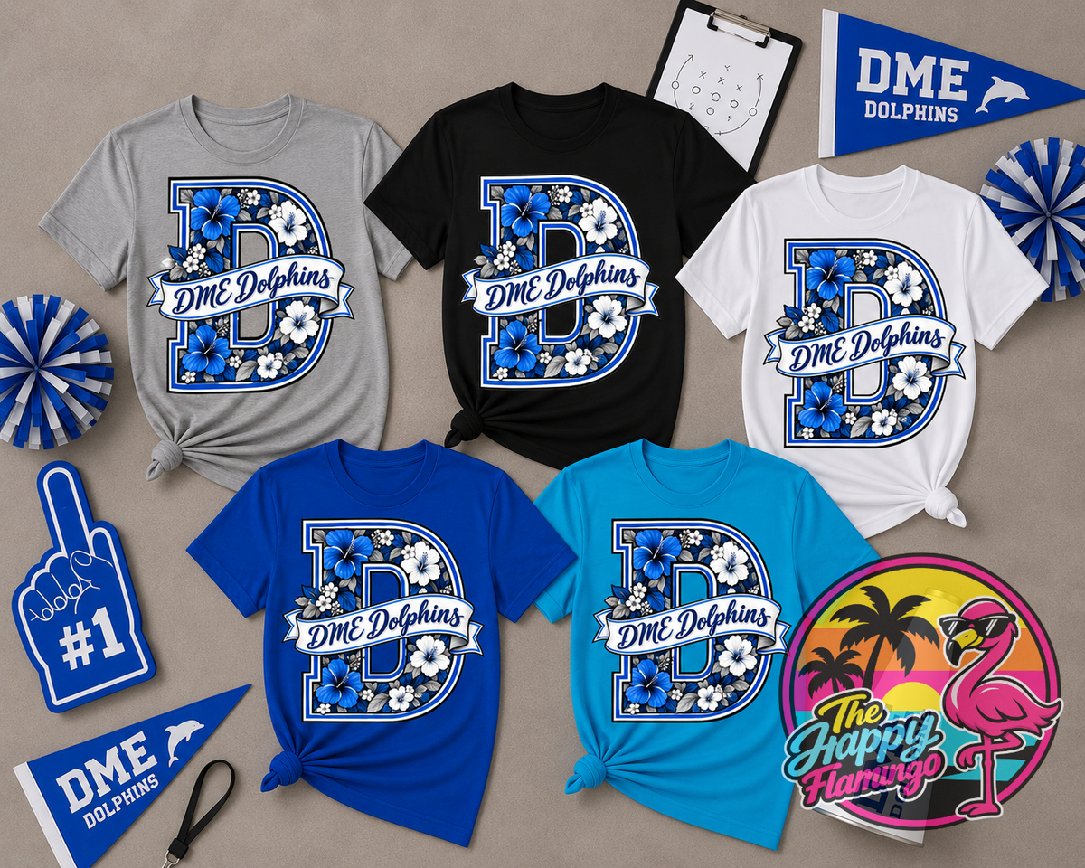 Drifit Floral DME Dolphins Tee