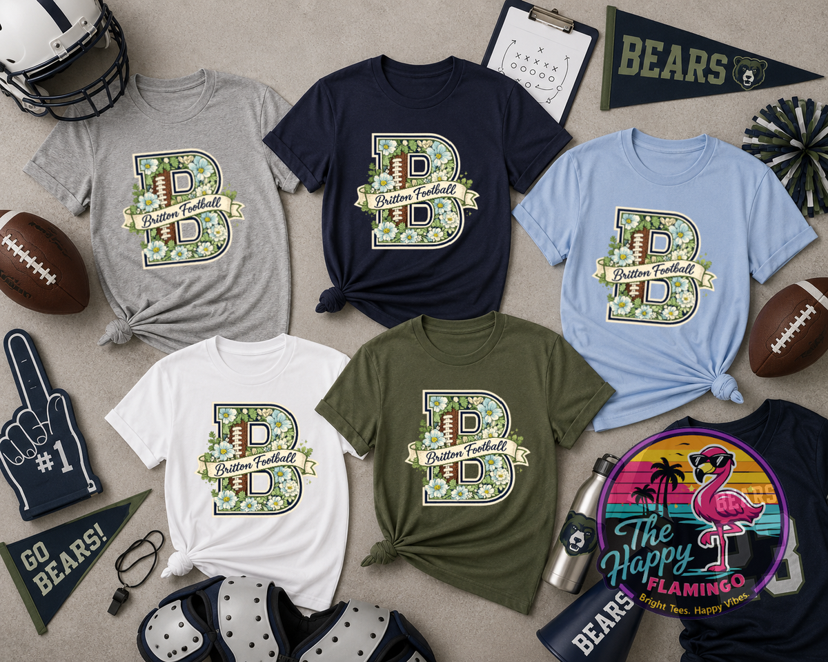Gildan Britton Football Floral B Tee