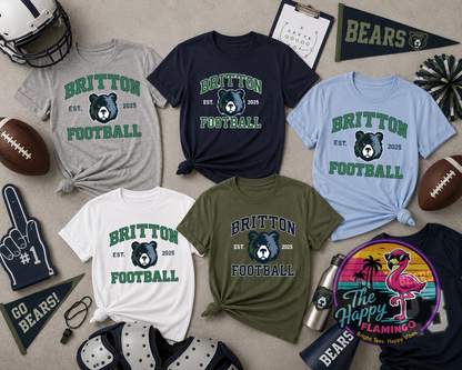 Gildan Outlined Britton Football Est. 2025 Tee