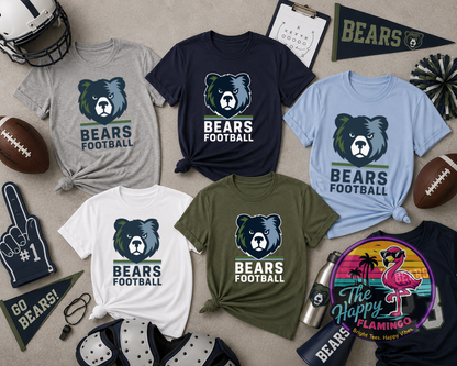 Gildan Stacked Britton Bear Football Tee