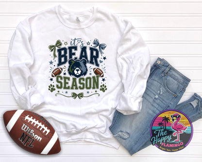 Bella + Canvas It's Bear Season Britton Football Tee
