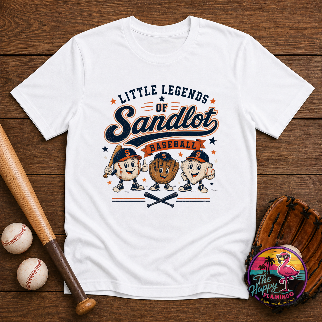 Gildan Sandlot Little Legends Ball, Glove, and Base Tee