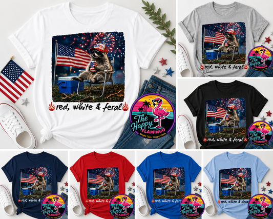 Bella + Canvas Raccoon Patriotic Tee