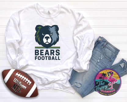 Bella + Canvas Britton Stacked Bears Football Tee