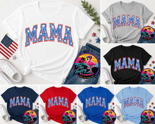Bella + Canvas Stars Mama Patriotic Tee