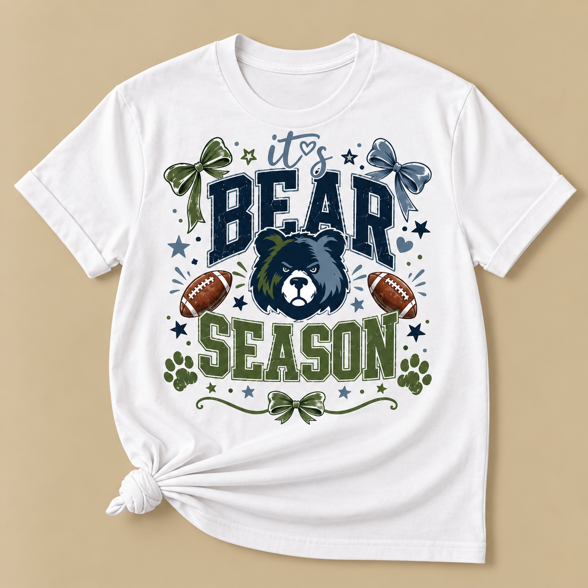 Britton Football It's Bear Season Tee