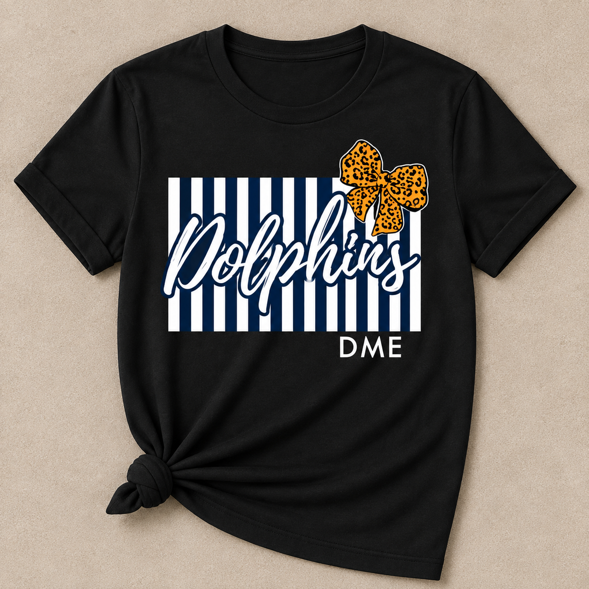 DME Cheetah Print Bow Tee